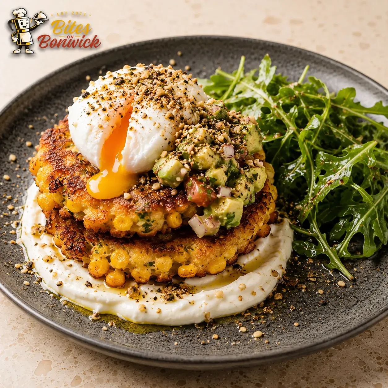 Corn and Halloumi Fritter